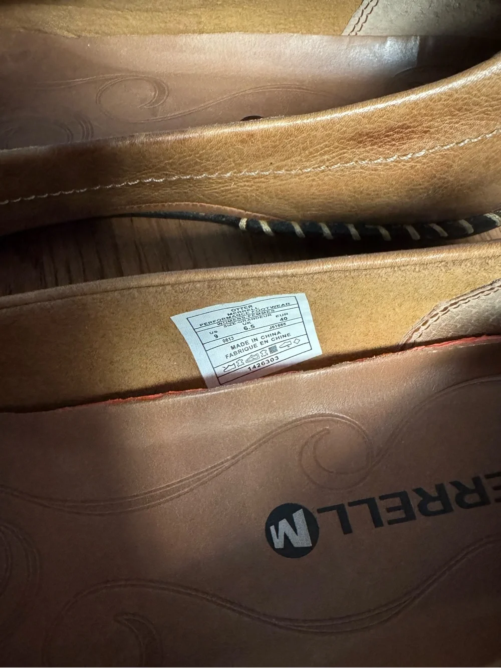 Merrell Women's Tan & Caramel Leather Ballet Flats